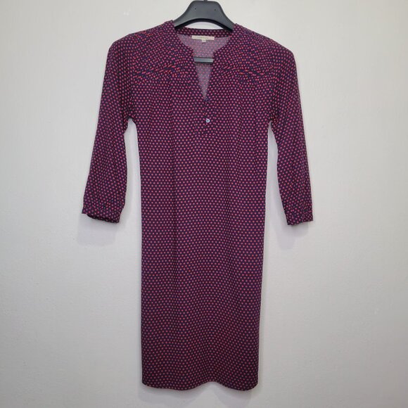 41 Hawthorn Blue and Red Polka Dot Dress, Size XS - Picture 2 of 7